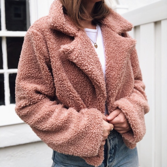 Jackets & Blazers - Last 1✨Faux Fur Teddy Jacket - BriBri Mauve